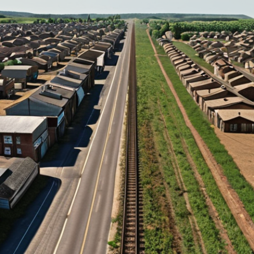 Home 14 Image Prompt 1: The Urban-Rural Divide and Exodus**