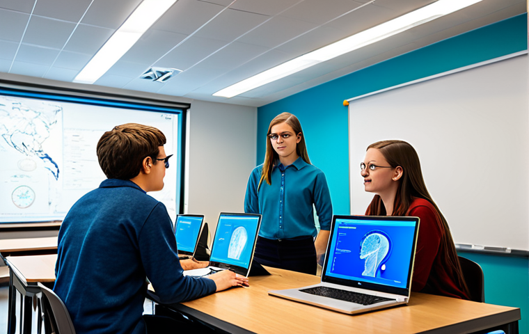 GIS 경력 개발 - A professional female architect in a fully clothed, modest business casual outfit, reviewing bluepri...