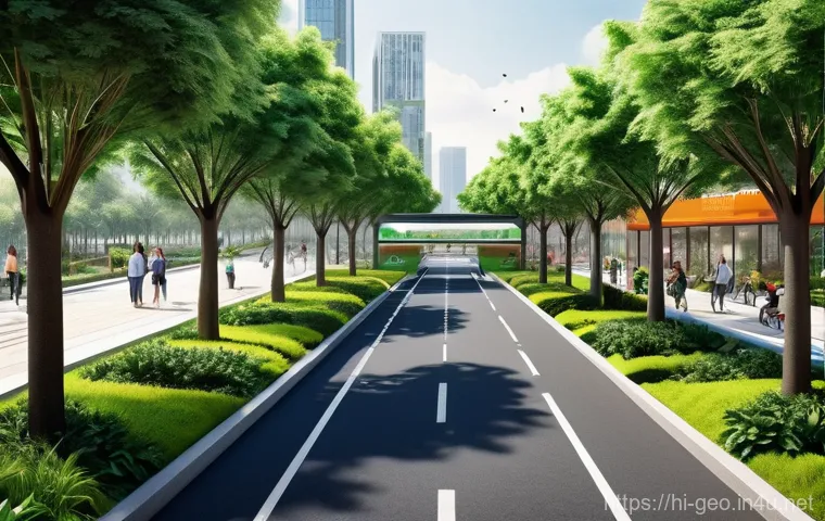 지리학적 도시화 - **Prompt:** A dynamic and diverse street scene in a bustling metropolitan city center during peak ho...