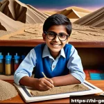지리학 실습 - A detailed, realistic classroom science laboratory scene focused on earth science experiments for Hi...